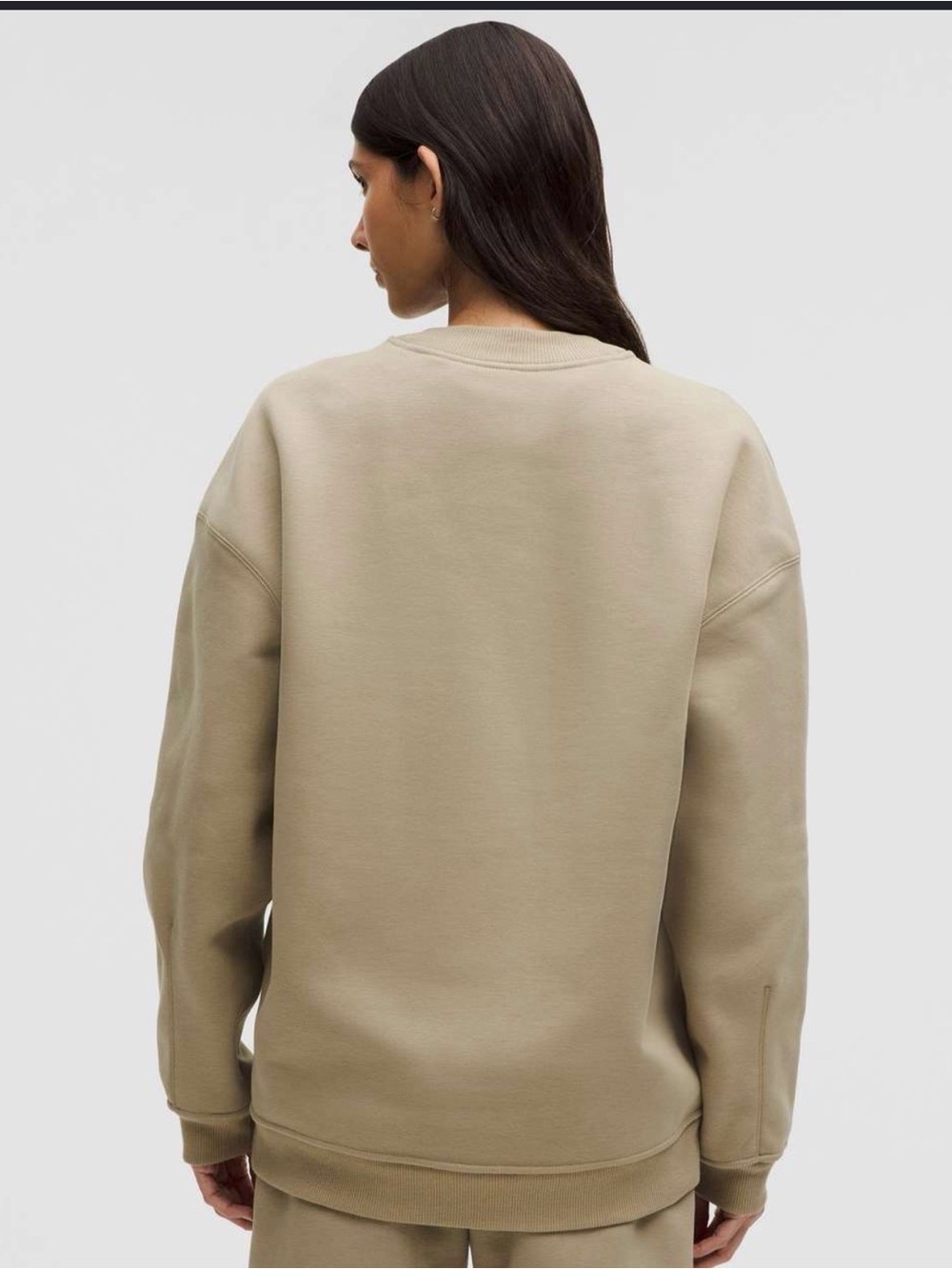 lululemon athletica Crewneck Sweatshirt in Light Olive